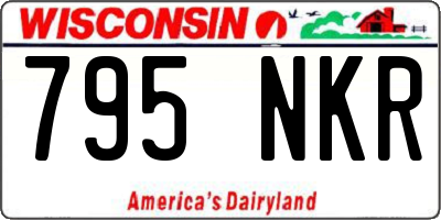 WI license plate 795NKR