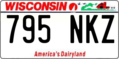 WI license plate 795NKZ