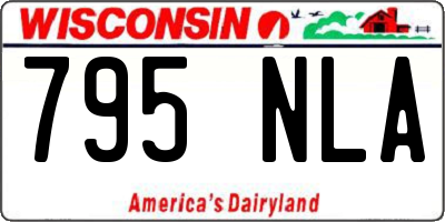 WI license plate 795NLA