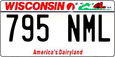 WI license plate 795NML