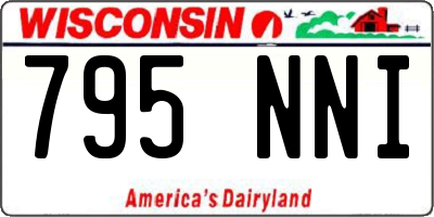 WI license plate 795NNI