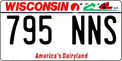 WI license plate 795NNS