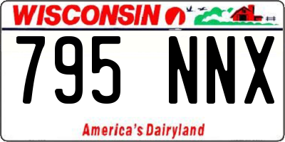 WI license plate 795NNX
