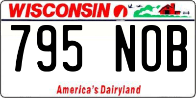WI license plate 795NOB
