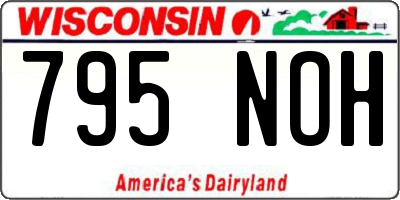WI license plate 795NOH