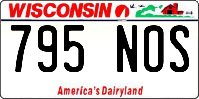 WI license plate 795NOS