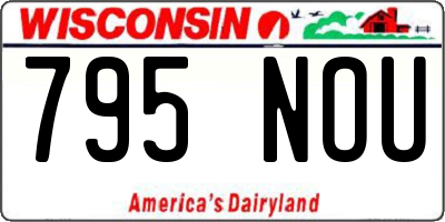 WI license plate 795NOU