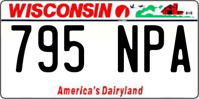 WI license plate 795NPA
