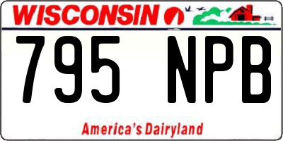 WI license plate 795NPB