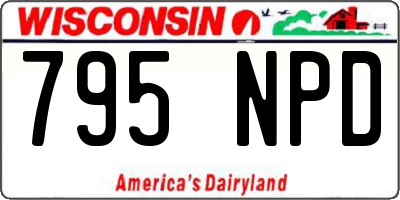 WI license plate 795NPD