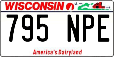 WI license plate 795NPE