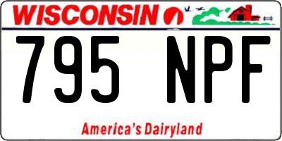 WI license plate 795NPF