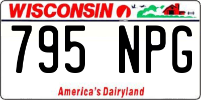 WI license plate 795NPG