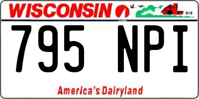 WI license plate 795NPI