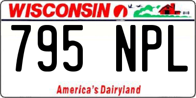WI license plate 795NPL