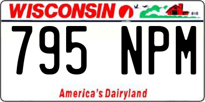 WI license plate 795NPM
