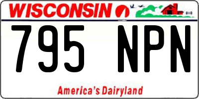 WI license plate 795NPN