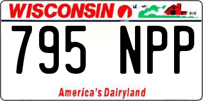 WI license plate 795NPP