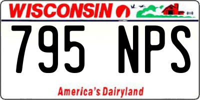 WI license plate 795NPS