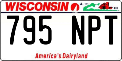 WI license plate 795NPT