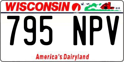 WI license plate 795NPV