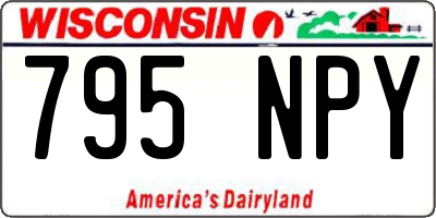 WI license plate 795NPY