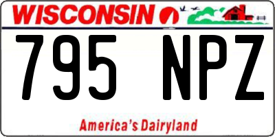 WI license plate 795NPZ