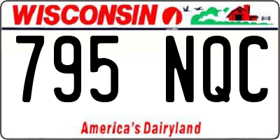 WI license plate 795NQC