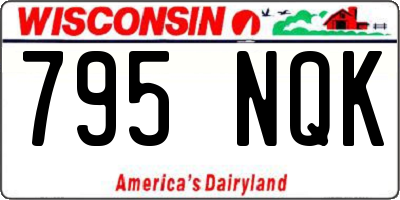 WI license plate 795NQK