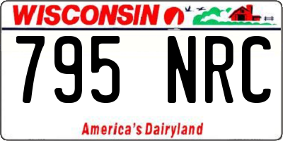 WI license plate 795NRC