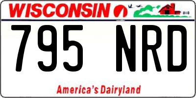 WI license plate 795NRD