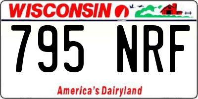 WI license plate 795NRF