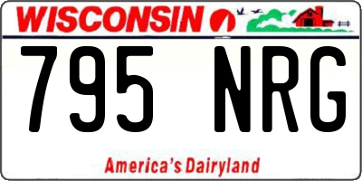 WI license plate 795NRG