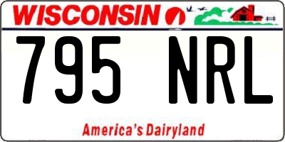 WI license plate 795NRL