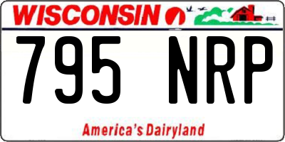 WI license plate 795NRP