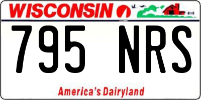 WI license plate 795NRS