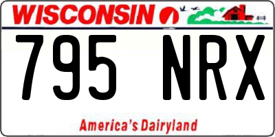 WI license plate 795NRX
