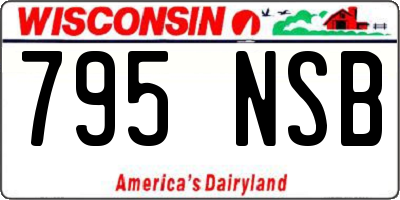 WI license plate 795NSB