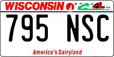 WI license plate 795NSC
