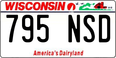 WI license plate 795NSD