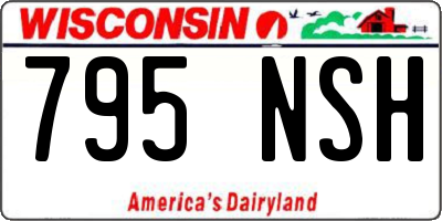 WI license plate 795NSH