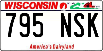 WI license plate 795NSK
