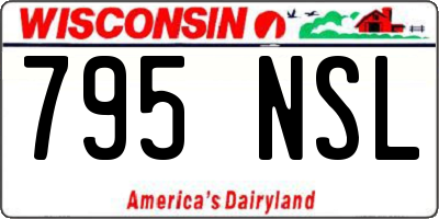 WI license plate 795NSL