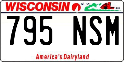 WI license plate 795NSM