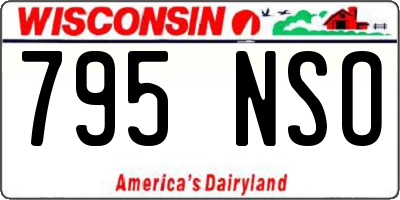 WI license plate 795NSO