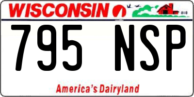 WI license plate 795NSP