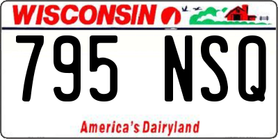 WI license plate 795NSQ