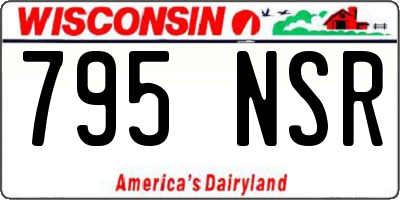 WI license plate 795NSR
