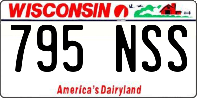 WI license plate 795NSS