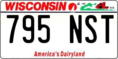 WI license plate 795NST
